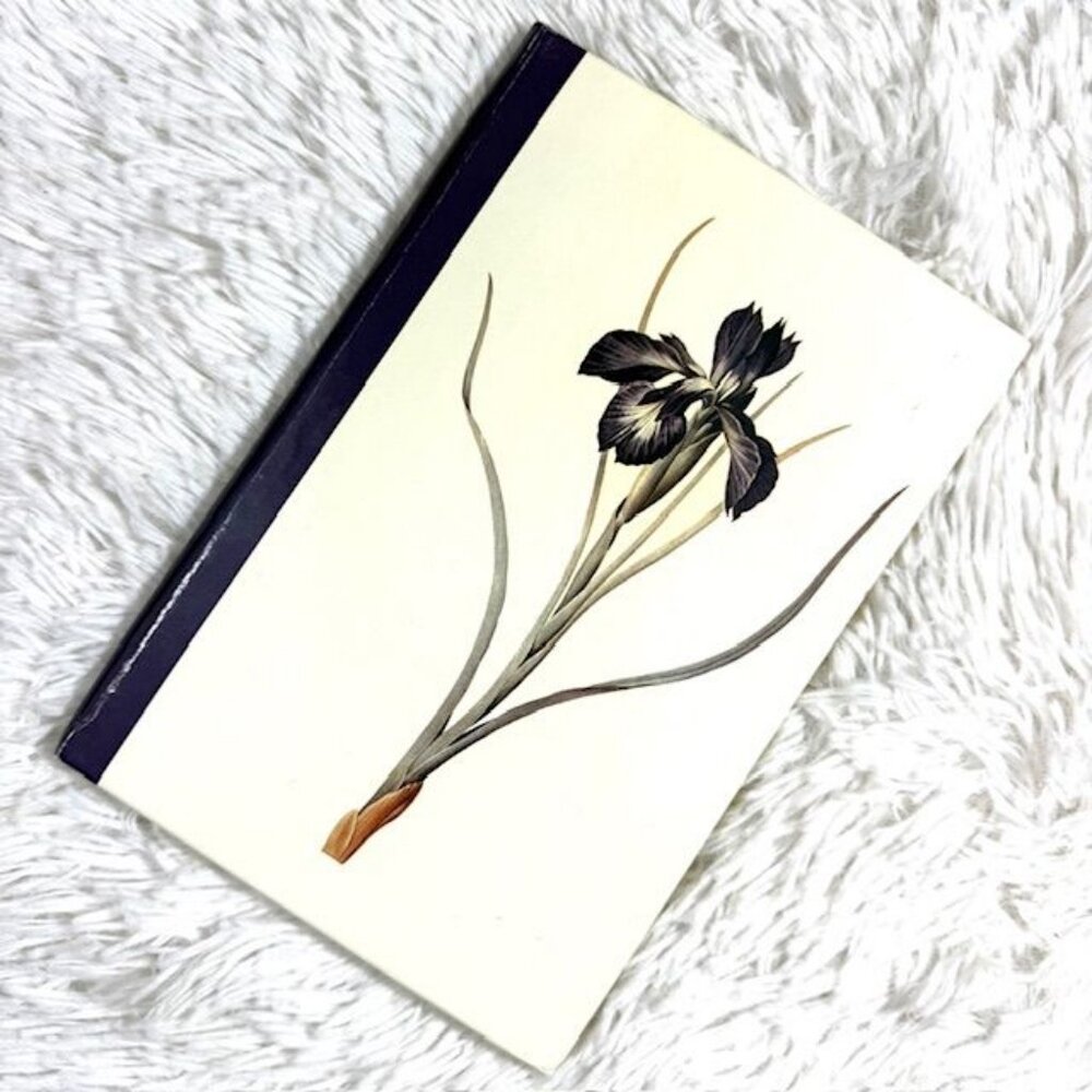 Vintage Cream Purple Garden Flower Ruled Journal - Printed in USA